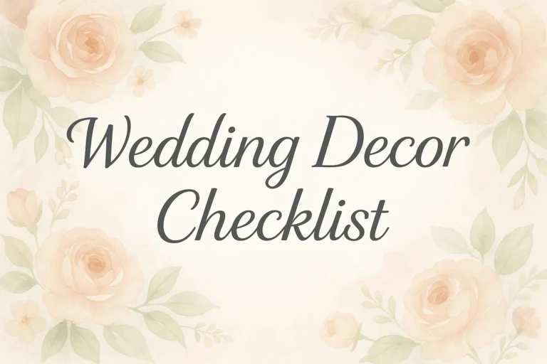 Comprehensive Wedding Planning Checklist Timeline  Decor Essentials from Ceremony to Reception