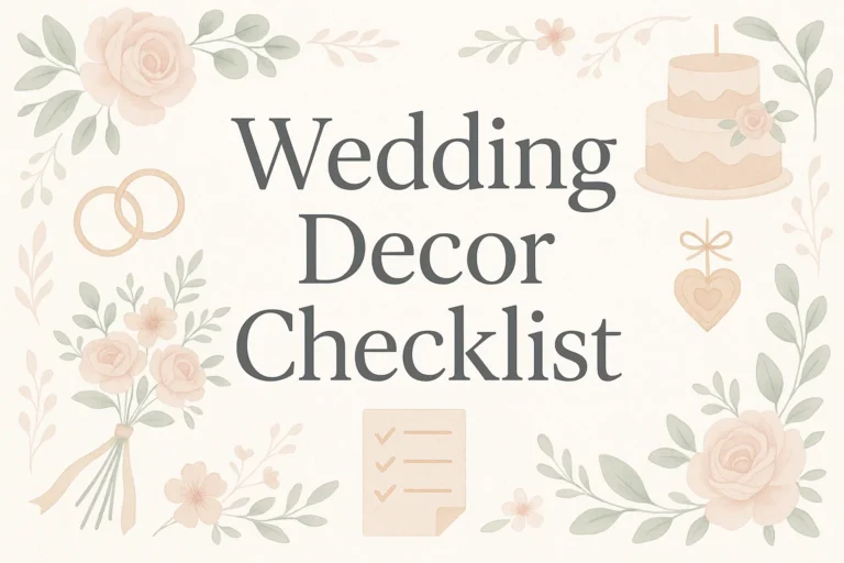 Complete Wedding Planning Decor Checklist From Ceremony to Reception Essentials