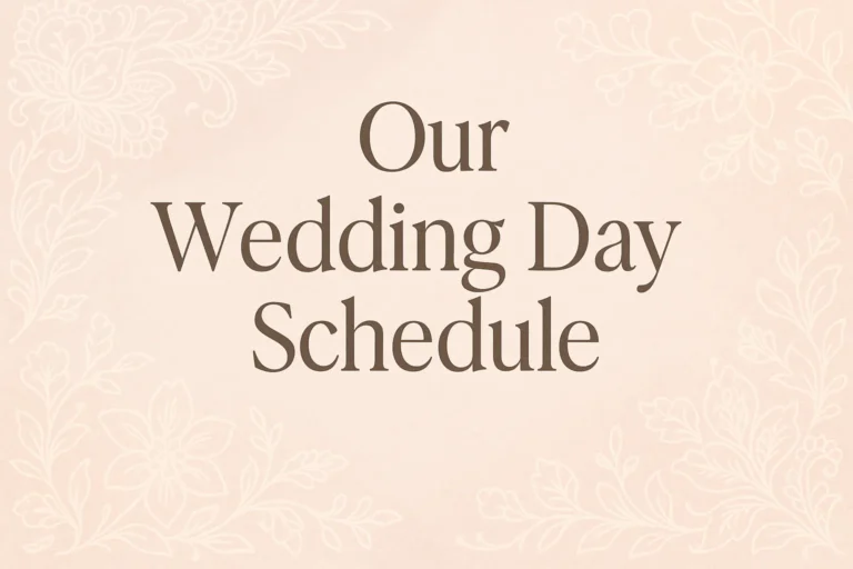 Elegant Wedding Timeline Planner Your Perfect Day Schedule in Soft Pastels