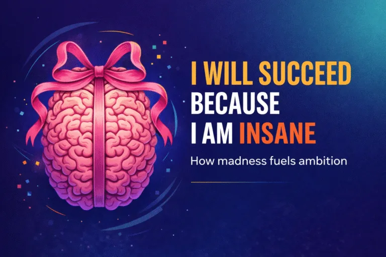 I Will Succeed Because I Am Insane PNG  Funny Hustle Quote  Aesthetic Motivational Clipart
