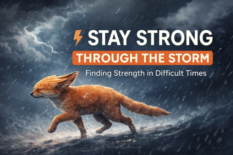 Fox In The Wind 5×7 Art Print  Motivational Quote Wall Art