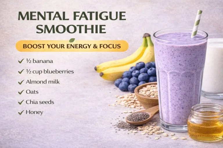 Blueberry Mental Fatigue Smoothie Recipe  Brain Boosting Breakfast for Focus  Energy
