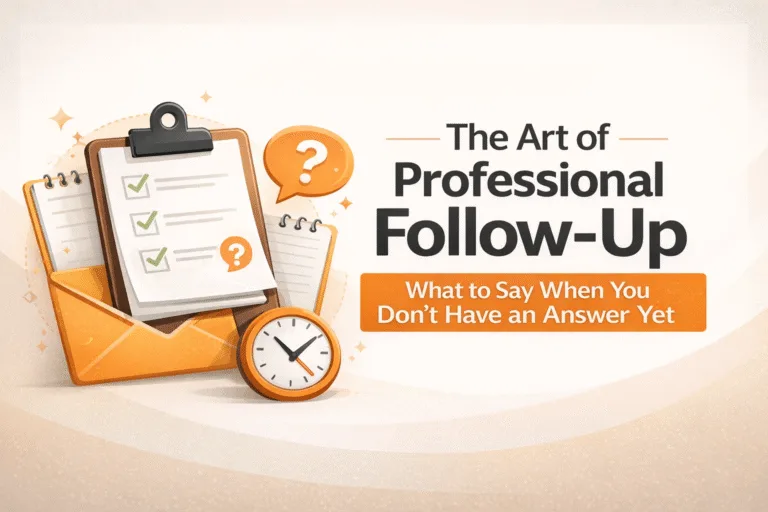 Professional Follow-Up Templates How to Respond When You Dont Have an Answer Yet
