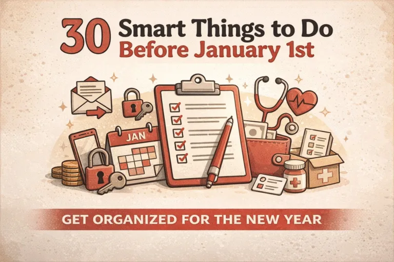 30 Smart Things to Do Before Jan 1st  End of Year Reset Checklist