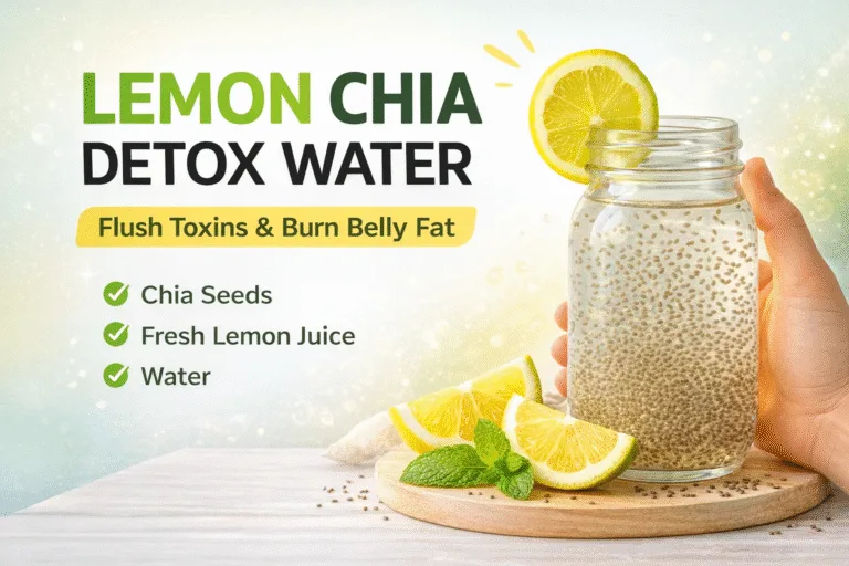 Lemon Infused Chia Water for Detox  Belly Fat