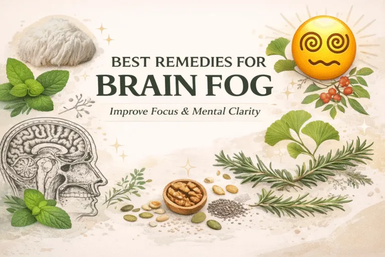Natural Remedies for Brain Fog Poster  Herbs for Memory  Focus