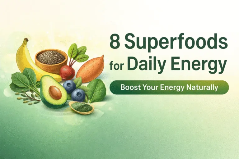 Superfoods for Daily Energy Nutrition Cheat Sheet Poster