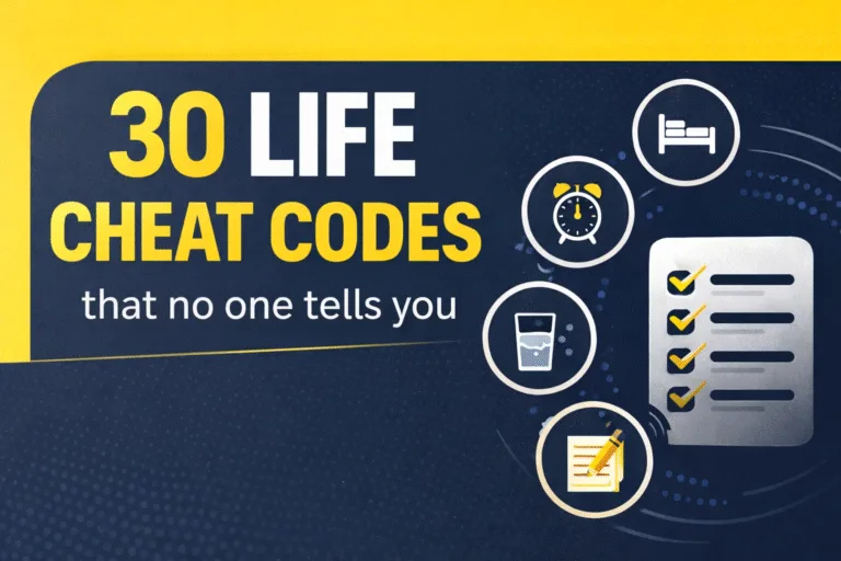 30 Life Cheat Codes for Better Habits  Productivity  Mindset Tips You Need to Know Earlier