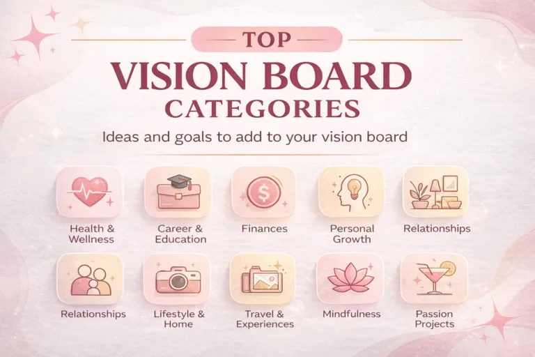 10 Vision Board Ideas  Categories for Personal Growth, Wellness, and Life Organization Goals