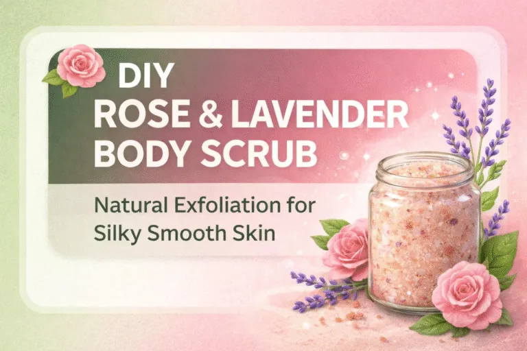 DIY Rose  Lavender Body Scrub for Glowing Skin