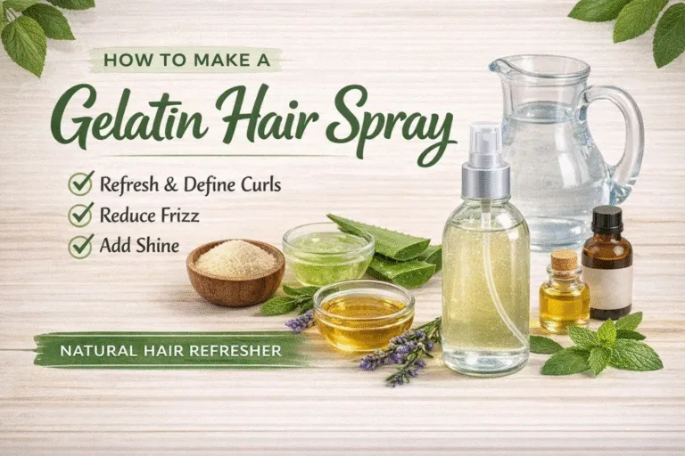 DIY Gelatin Hair Freshener Spray for Frizz-Free Curls  Shine  Natural Hair Care Recipe