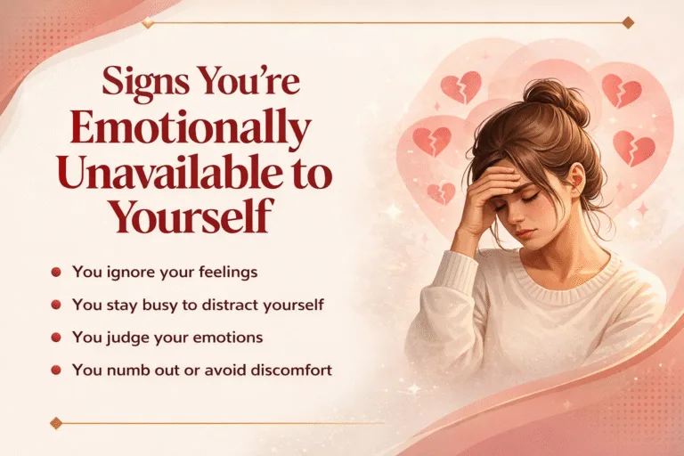 5 Signs You Are Emotionally Unavailable To Yourself  Emotional Intelligence  Self-Care Tips