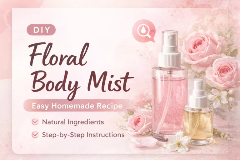 DIY Floral Body Mist Recipe with Rose  Jasmine  Natural Homemade Perfume  Skincare Gift
