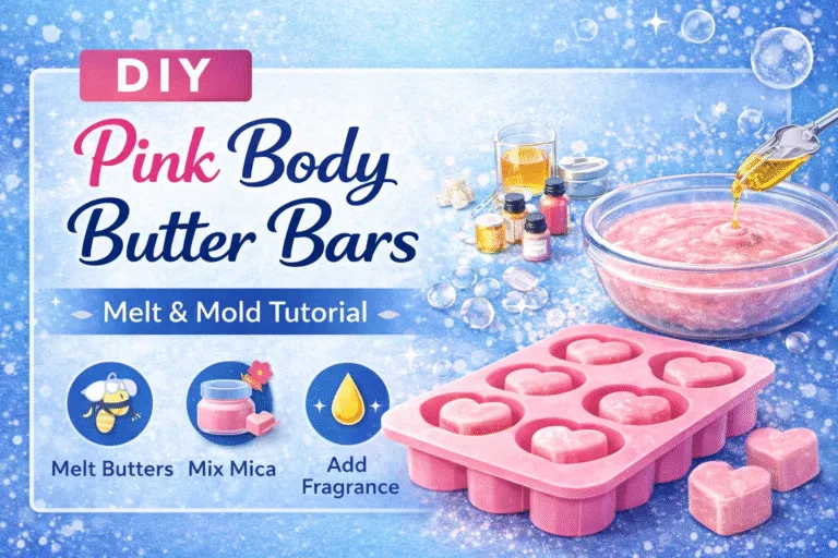 DIY Pink Body Butter Bars Recipe Easy Melt and Mold Homemade Skincare with Shea  Cocoa Butter