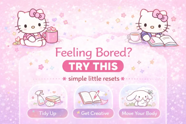 Feeling Bored Try This  Cute Little Resets  Aesthetic Self-Care  Productivity Tips