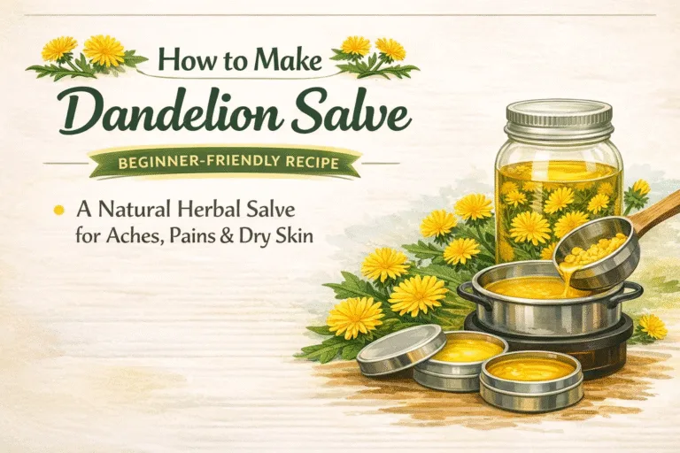 DIY Dandelion Salve Recipe for Muscle Aches  Dry Skin