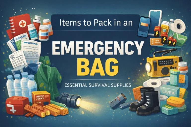 Emergency Survival Kit Checklist Essential Items for Your Go Bag Poster