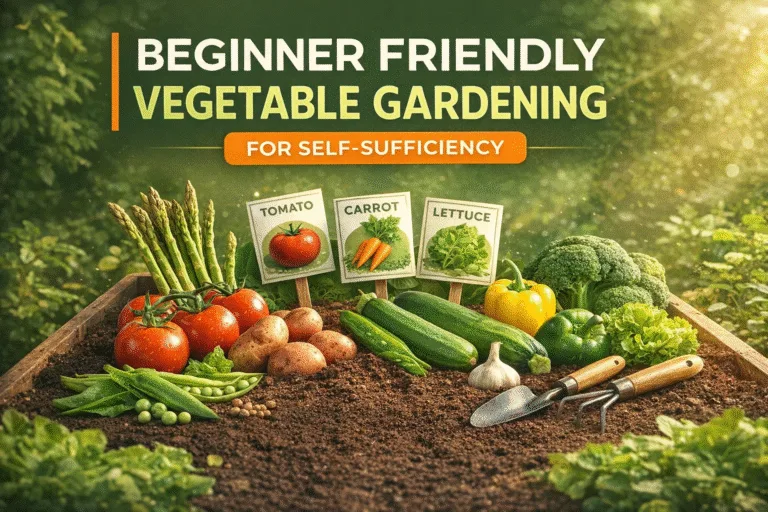Beginner Vegetable Gardening Guide Best Plants for a Self-Sufficient Garden  Planting Tips