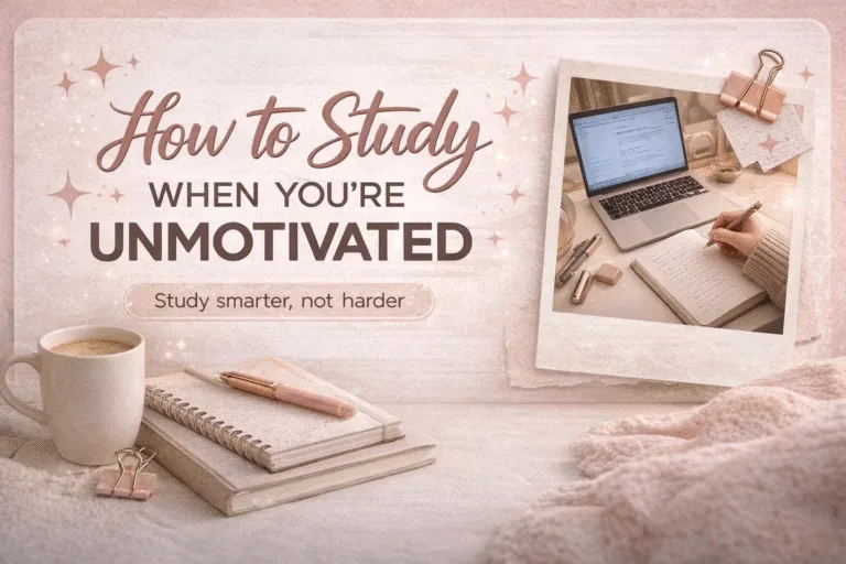 How to Study When Unmotivated  Study by Energy Levels  Aesthetic Productivity Tips