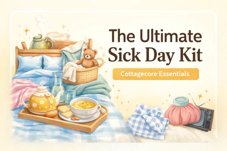 Cottagecore Sick Day Kit Essentials Cozy Aesthetic Self-Care  Wellness Guide