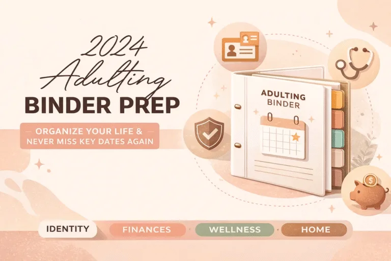 2026 Adulting Binder Setup Guide Yearly Life Organization Checklist  Key Dates Tracker