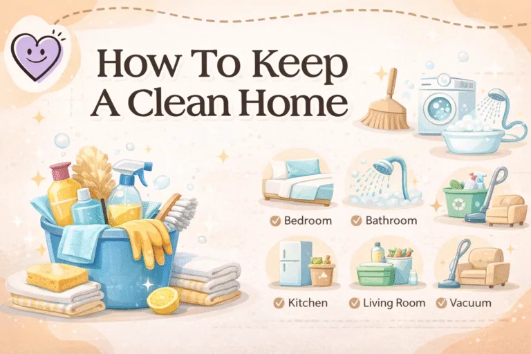 Weekly Cleaning Schedule Checklist Poster  Aesthetic Home Organization Guide