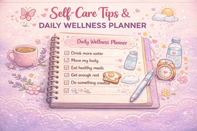 Self-Care Planner  Health Tracker l Daily Wellness Journal PDF l Blood Pressure  Sugar Log
