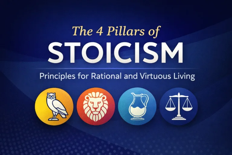 4 Pillars of Stoicism 4 Cardinal Virtues Definition  Meaning Sticker
