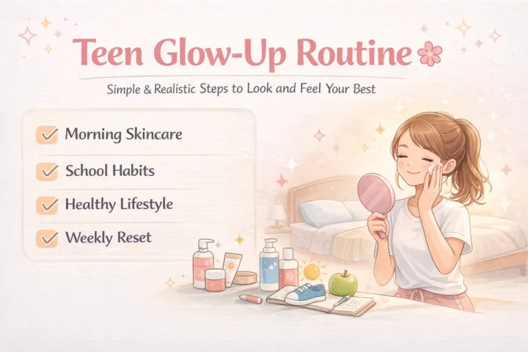 Teen Glow-Up Routine Simple  Realistic Daily Habits for Aesthetic Wellness  Self-Care