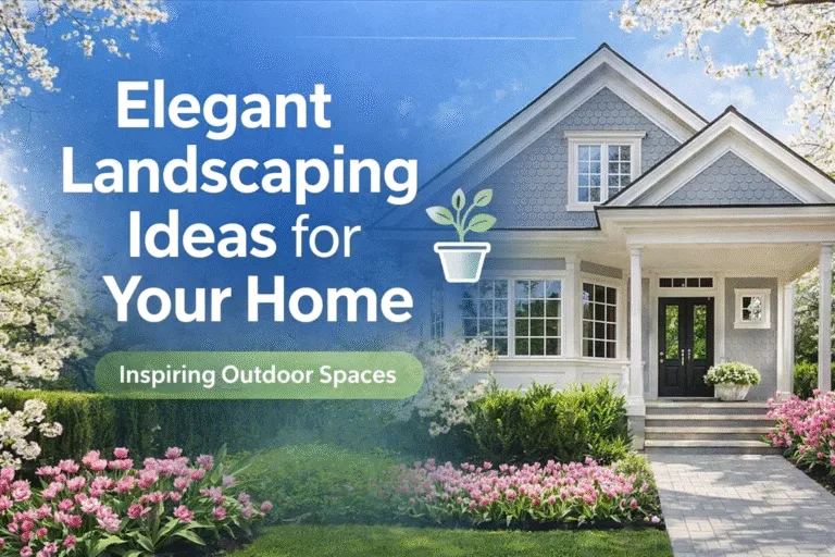 Dreamy Gray Cottage Curb Appeal with Spring Tulips and White Cherry Blossoms