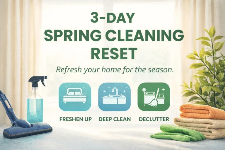 3-Day Spring Cleaning Reset Checklist Realistic Whole House Deep Clean Guide