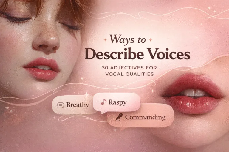 Writing Prompts  Vocabulary Descriptive Words for Character Voices