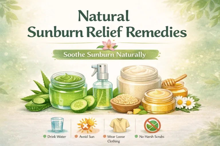4 DIY Natural Sunburn Relief Recipes  Soothing Aloe, Cucumber  Oat Skincare Tips