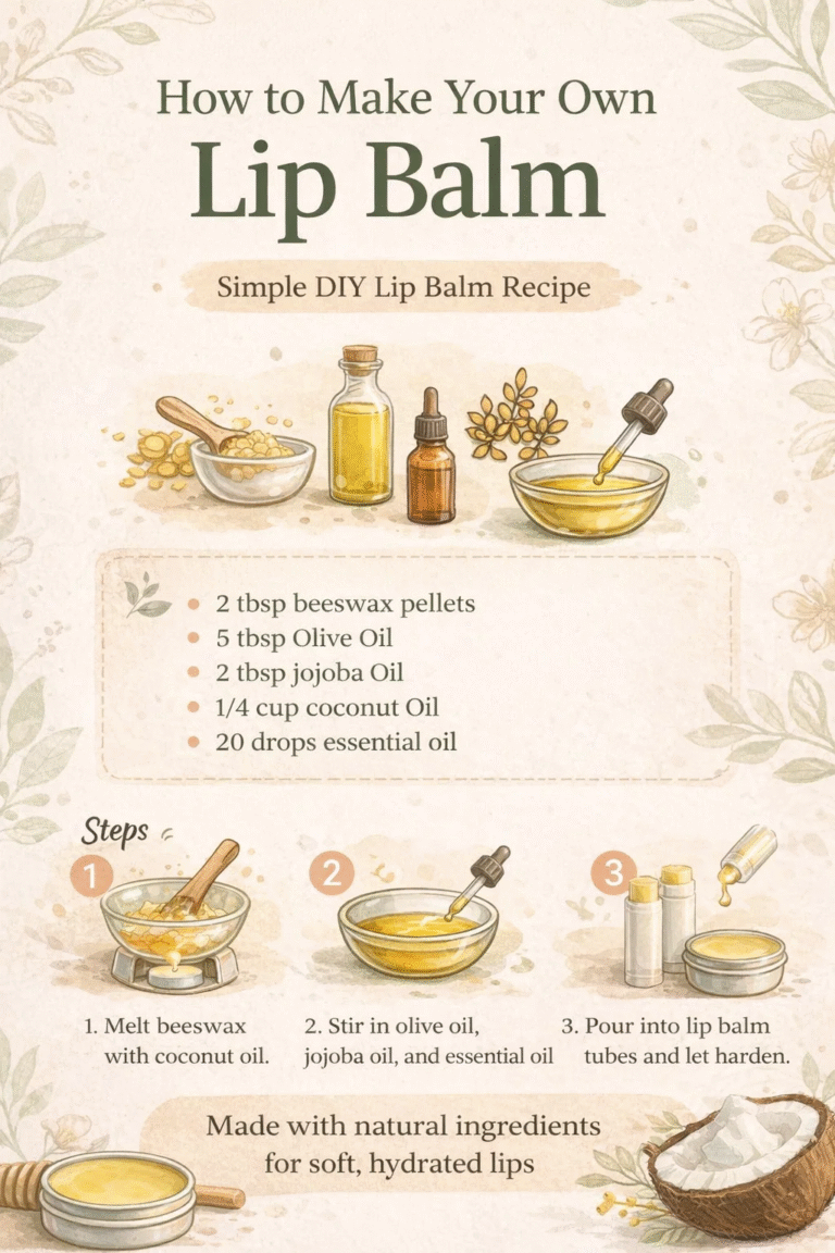 DIY Homemade Lip Balm Recipe Natural Beeswax  Essential Oil Tutorial