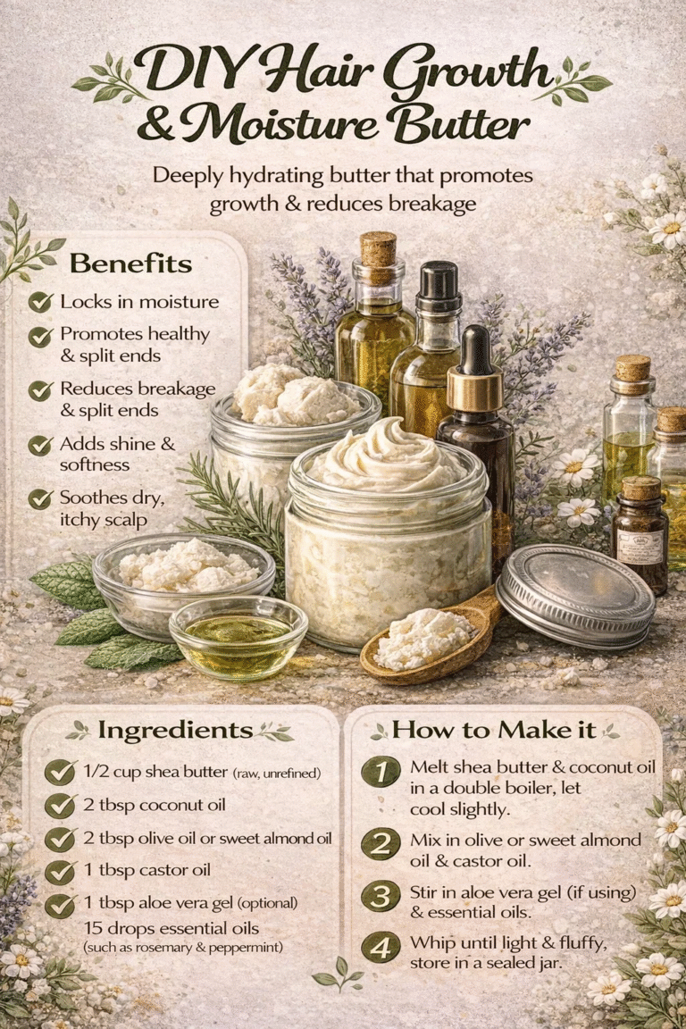 DIY Hair Growth  Moisture Butter Recipe for Long Healthy Hair  Natural Hair Care Hack