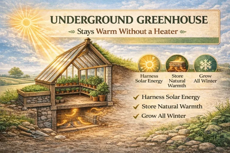 How to Build a DIY Underground Greenhouse Grow All Winter With No Heater
