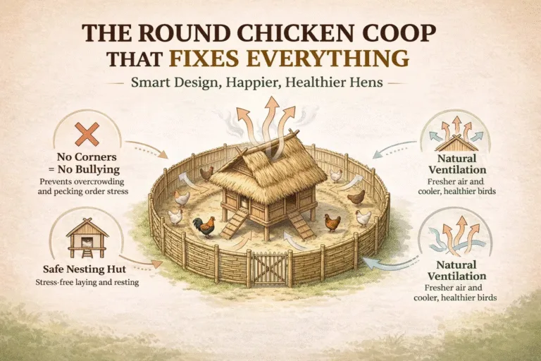 How a Round Chicken Coop Improves Bird Health  Ends Bullying Sustainable Farming Tips