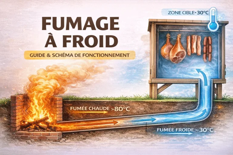 Schéma de Montage Fumoir à Froid  Guide DIY pour Fumer Viandes et Poissons Naturellement