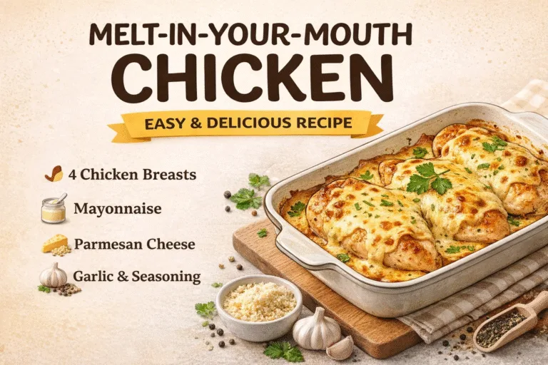 Melt In Your Mouth Chicken Recipe  Easy Baked Parmesan Garlic Chicken Breast Dinner