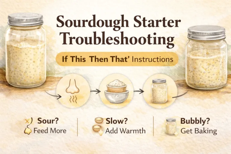 Sourdough Starter Troubleshooting Guide Fix a Weak or Sour Starter  Baking Cheat Sheet