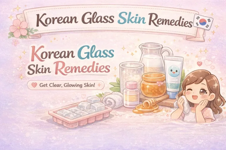 3 Natural Korean Glass Skin Remedies  Rice Water  Honey Glow Mask Routine