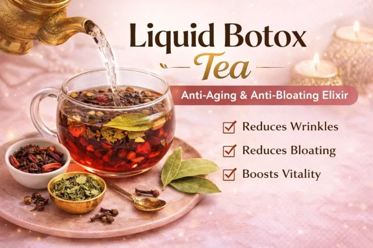 DIY Liquid Botox Tea Natural Anti-Aging  Anti-Bloat Herbal Drink Recipe