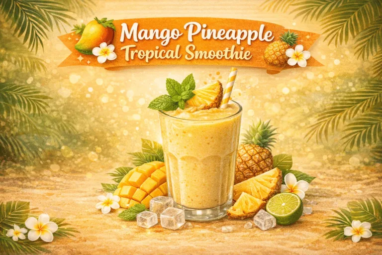 Refreshing Mango Pineapple Tropical Smoothie Recipe