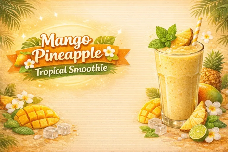 Creamy Mango Pineapple Tropical Smoothie Recipe Easy  Refreshing Fruit Blend