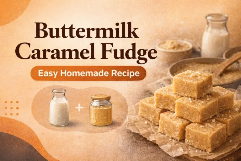 Old-Fashioned Buttermilk Caramel Fudge Recipe  Easy Homemade Southern Candy Dessert