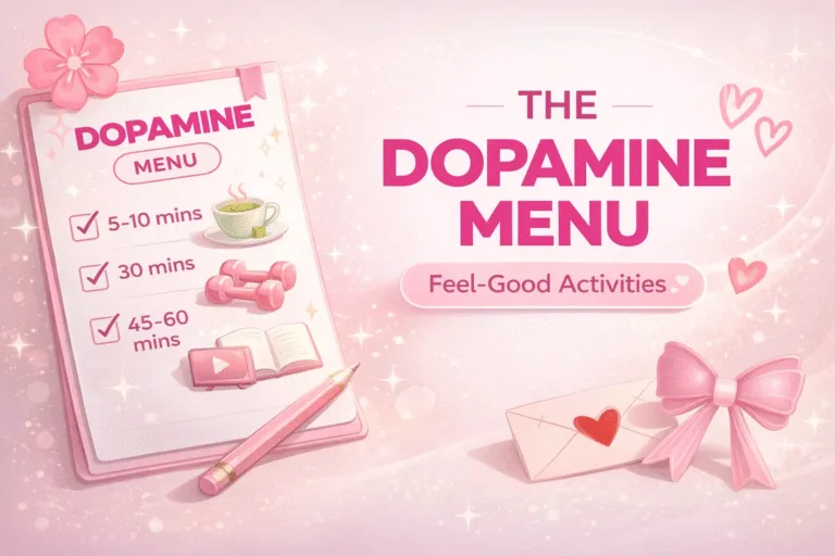 Dopamine Menu Ideas for ADHD  Productivity  Daily Self Care Routine  Mental Health Tips
