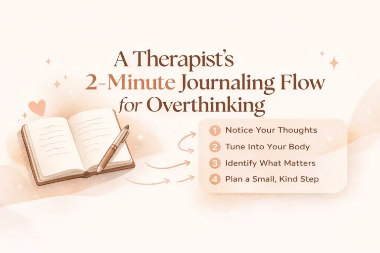 Therapist-Created 2-Minute Journal Prompts for Overthinking