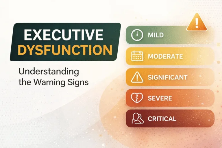 ADHD Executive Dysfunction Warning Scale Signs  Actions