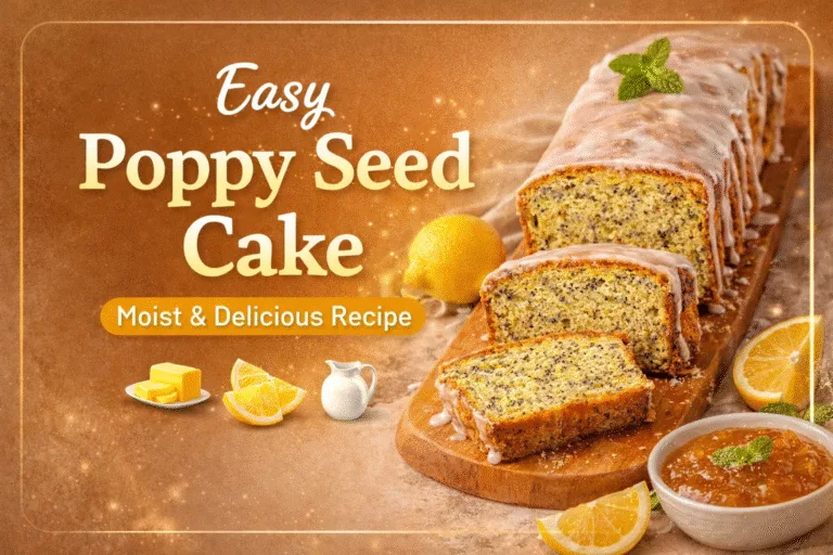 Easy  Delicious Lemon Poppy Seed Cake Recipe