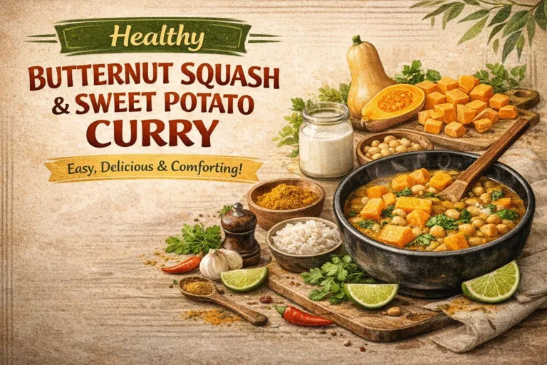 Easy Vegan Butternut Squash and Sweet Potato Curry Recipe